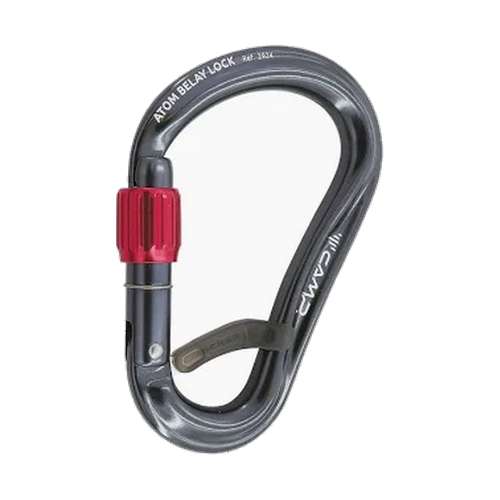 Atom Belay Lock Grey, HMS belay carabiner with anti rotation