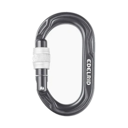 Edelrid Kiwi Screw Grey, leichter Schraubkarabiner für vielseitige Anwendungen