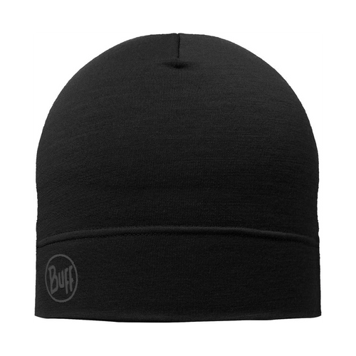 Buff Merino Lightweight Beanie Black/Black