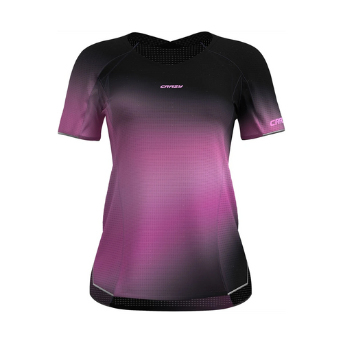 Crazy Idea Shirt Light Up W Pink, leichtes Damen-Shirt für Bergsport und Freizeit