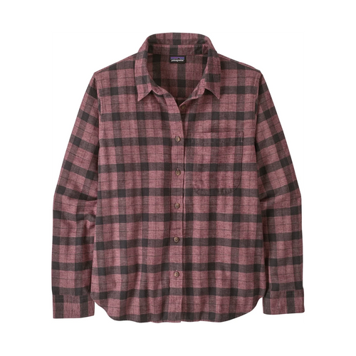 Patagonia Lightweight Fjord Flannel Shirt W Evergreen Fjord: Berry Fig