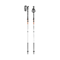Skysolo FX Carbon Orange-White, lightweight carbon folding poles for trail running and mountain tours