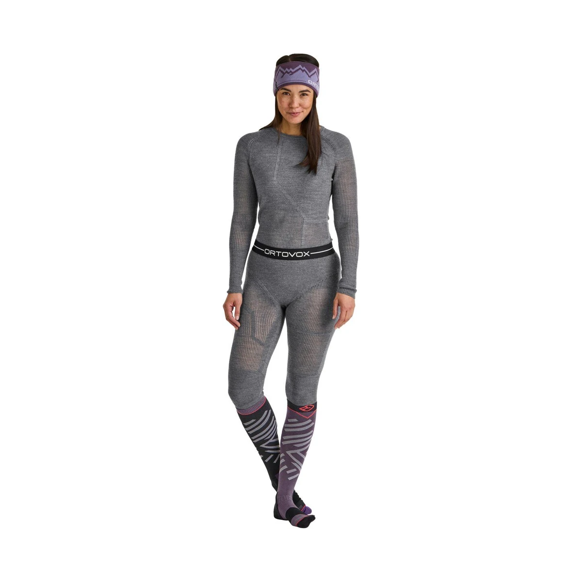 Ortovox Ski Tour Long Socks W Dusk Rose, vista 3