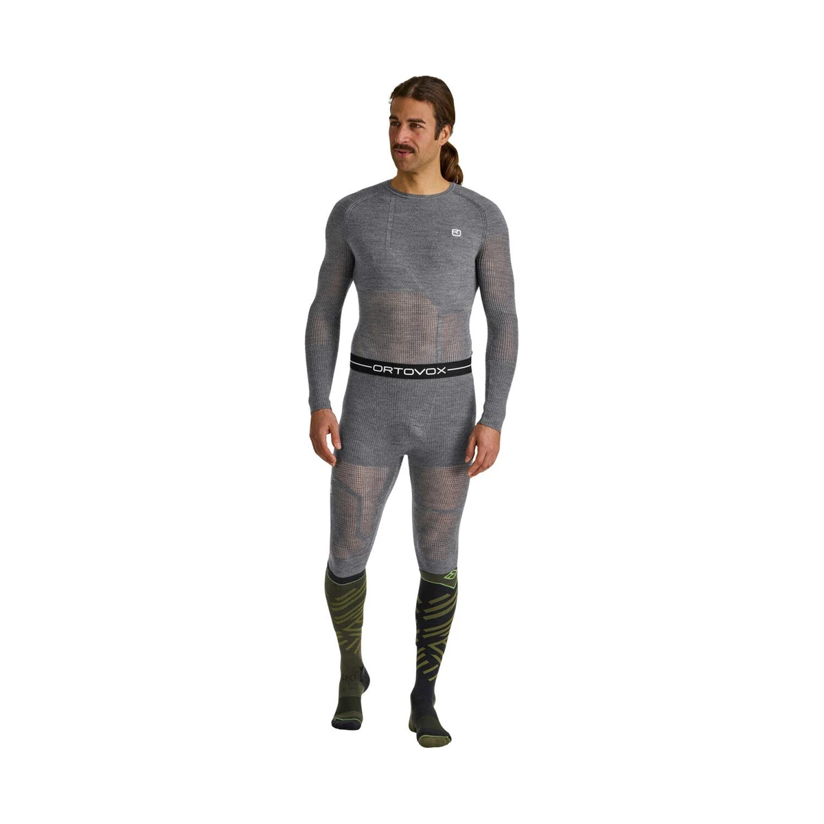 Ortovox Ski Tour Long Socks Green Sage green sage, Ansicht 3