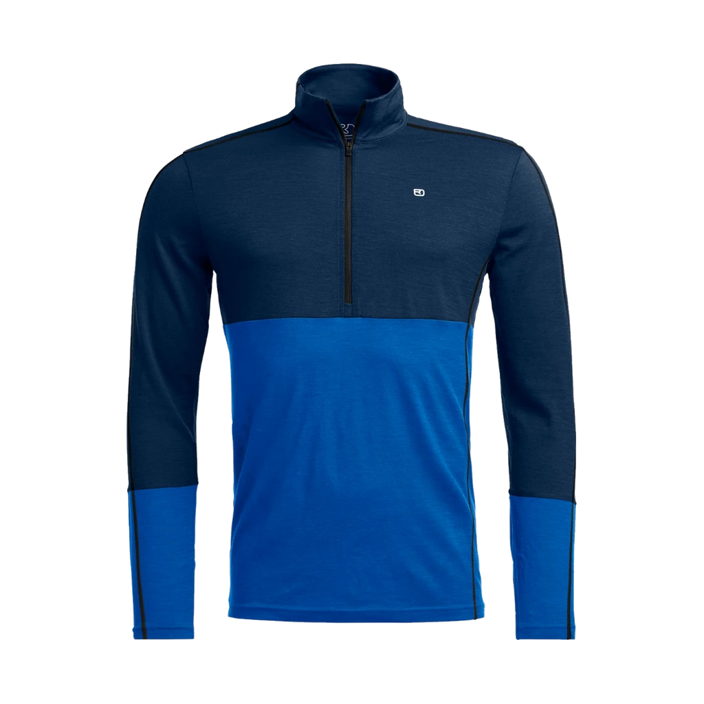 Ortovox 185 Rock'N'Wool Zip Neck deep ocean