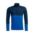 Ortovox 185 Rock'N'Wool Zip Neck deep ocean