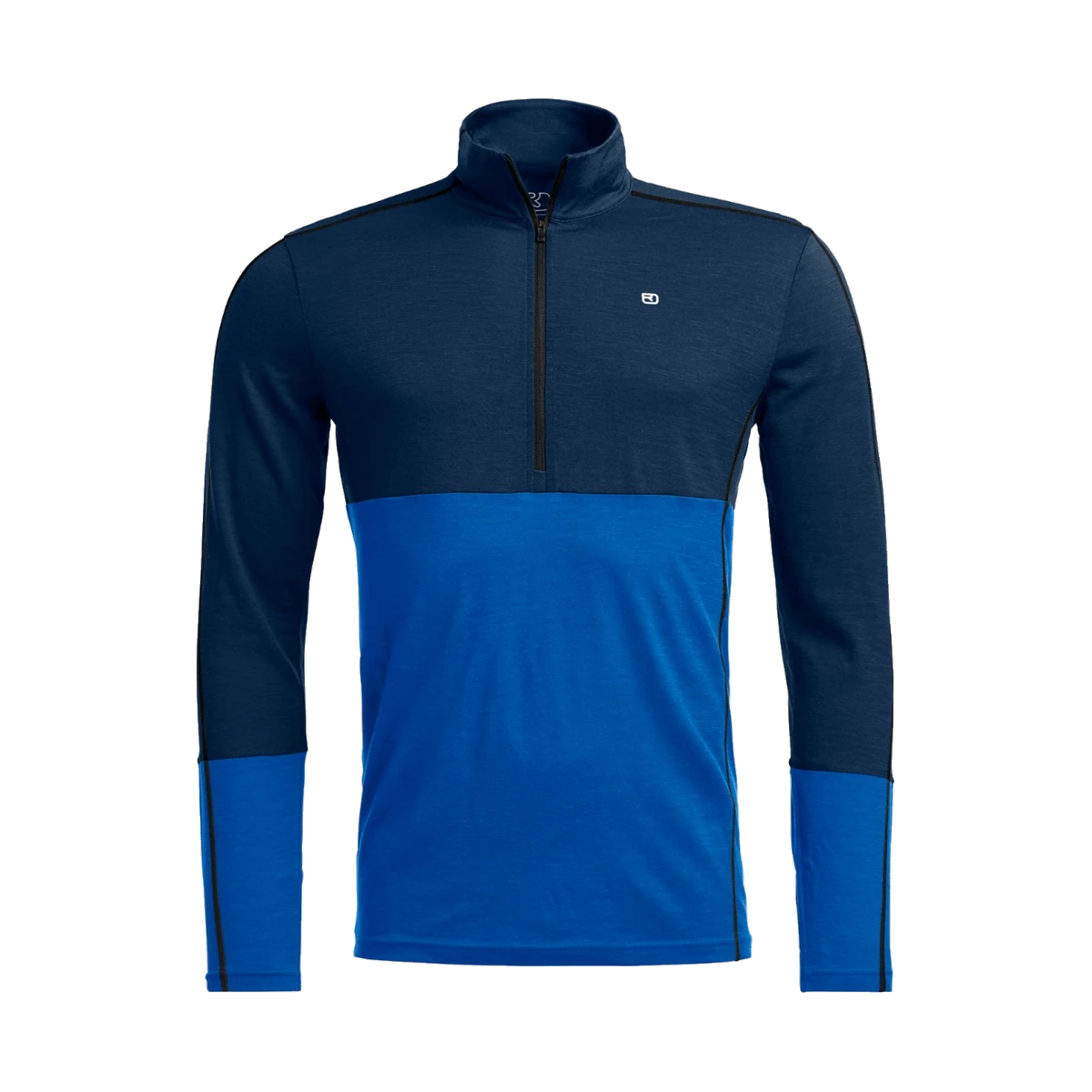 Ortovox 185 Rock'N'Wool Zip Neck deep ocean