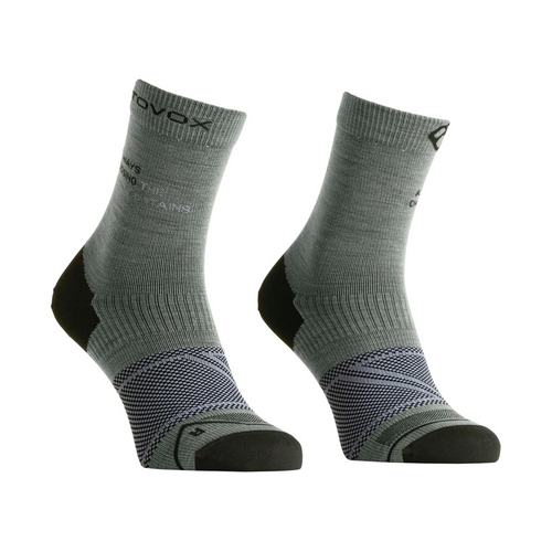 Ortovox Alpine Light Comp Mid Socks Grey, calze tecniche in merino con compressione leggera