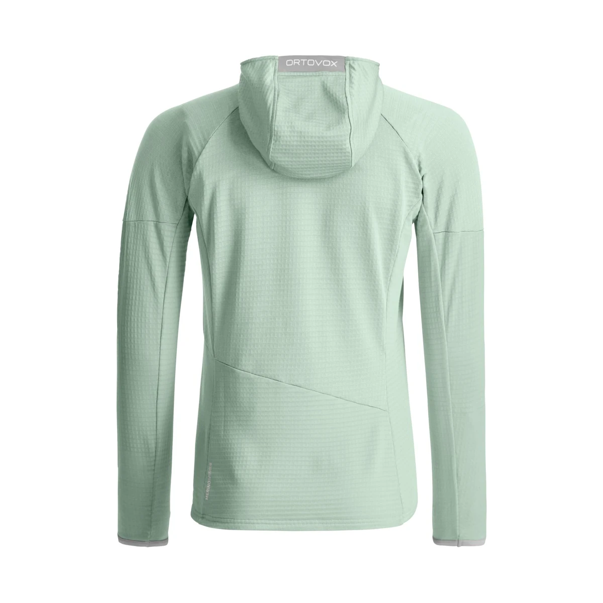 Ortovox Fleece Light Grid Hoody W Green Acid, felpa fleece leggera da donna per montagna e outdoor, vista 2