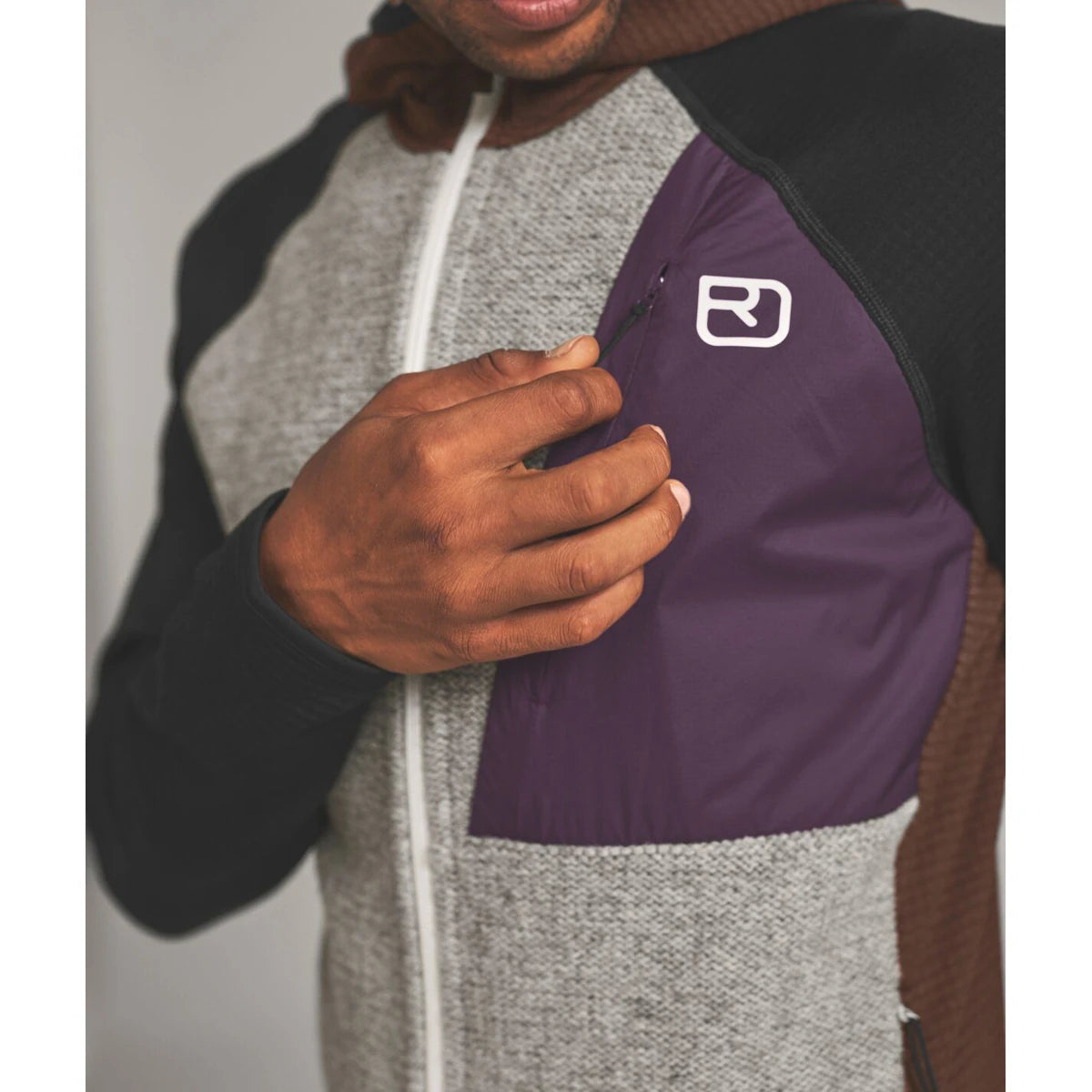 Ortovox Fleece GP Classic Knit Hoody Dark Chestnut, view 5