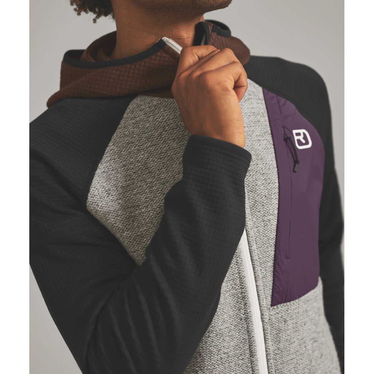 Ortovox Fleece GP Classic Knit Hoody Dark Chestnut, view 4