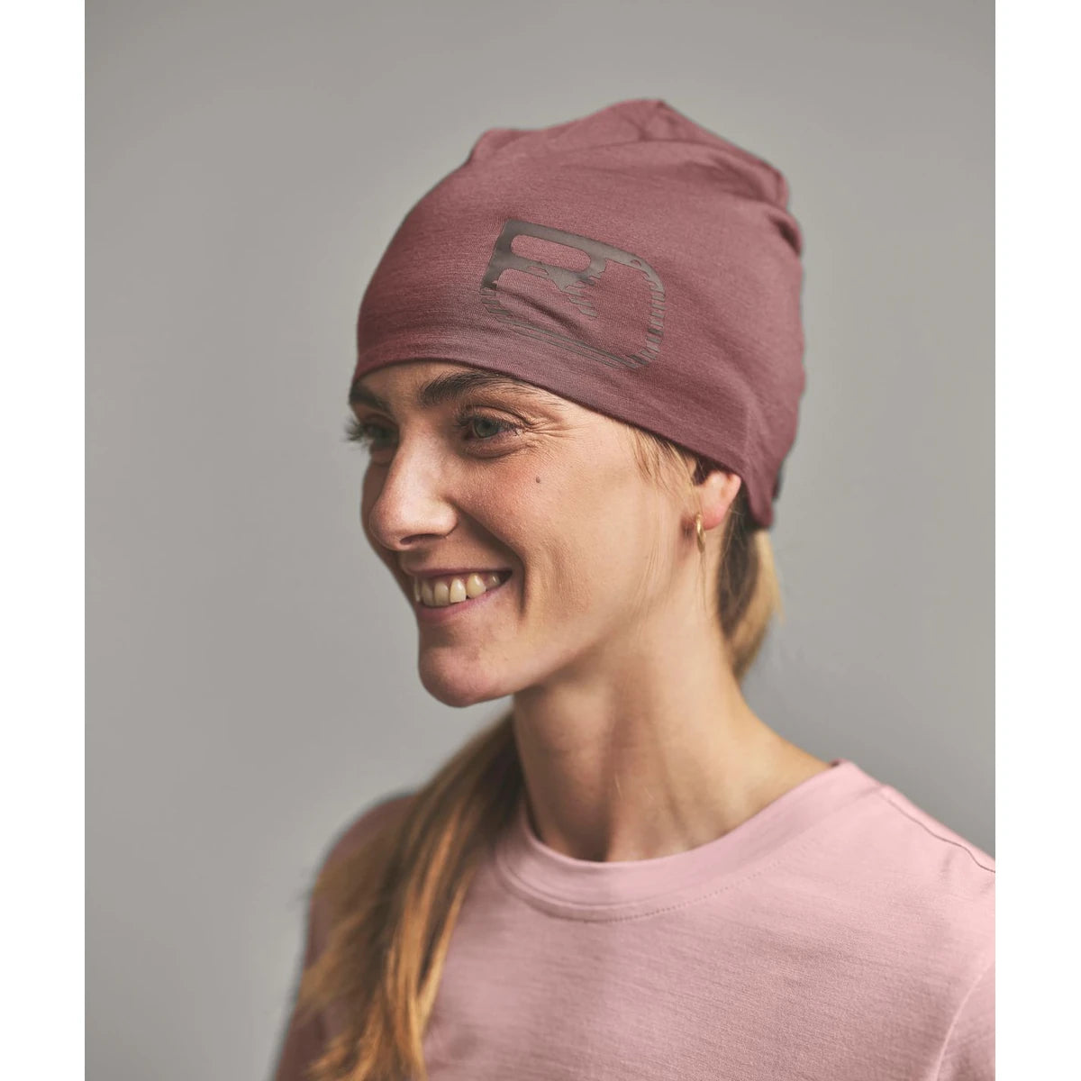 Ortovox 120 Cool Tec Logo Beanie Chestnut, view 2