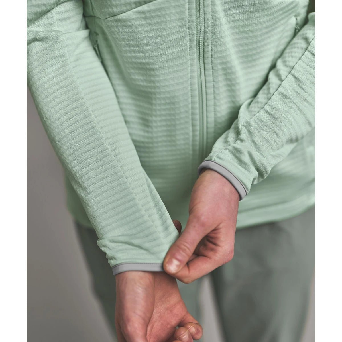 Ortovox Fleece Light Grid Hoody W Green Acid, felpa fleece leggera da donna per montagna e outdoor, vista 5