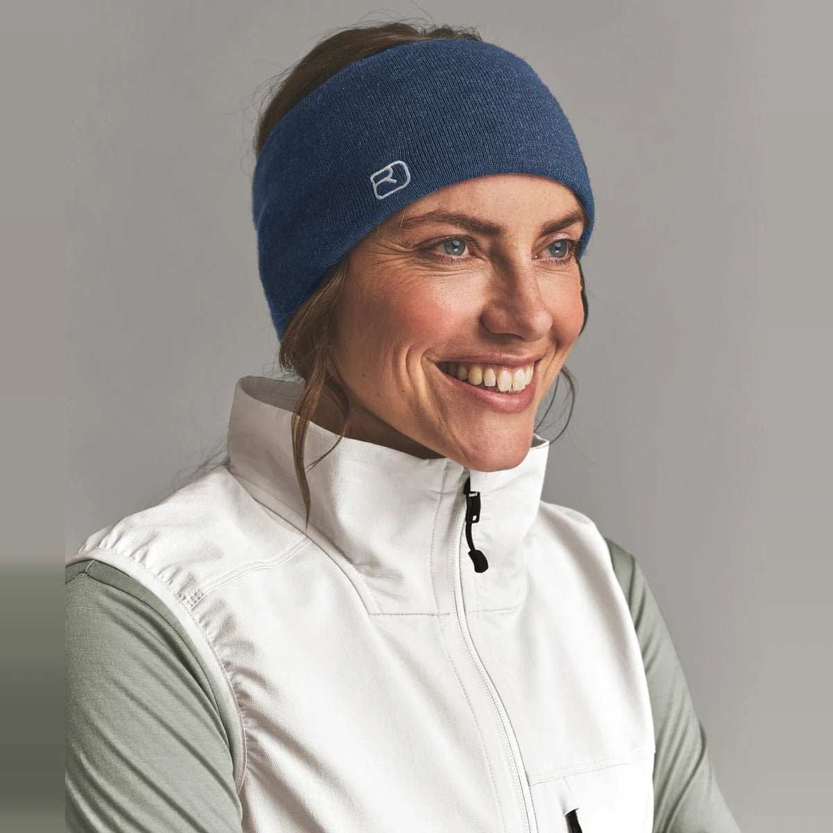 Ortovox Wonderwool Headband Blue Nunatak Blend, view 4