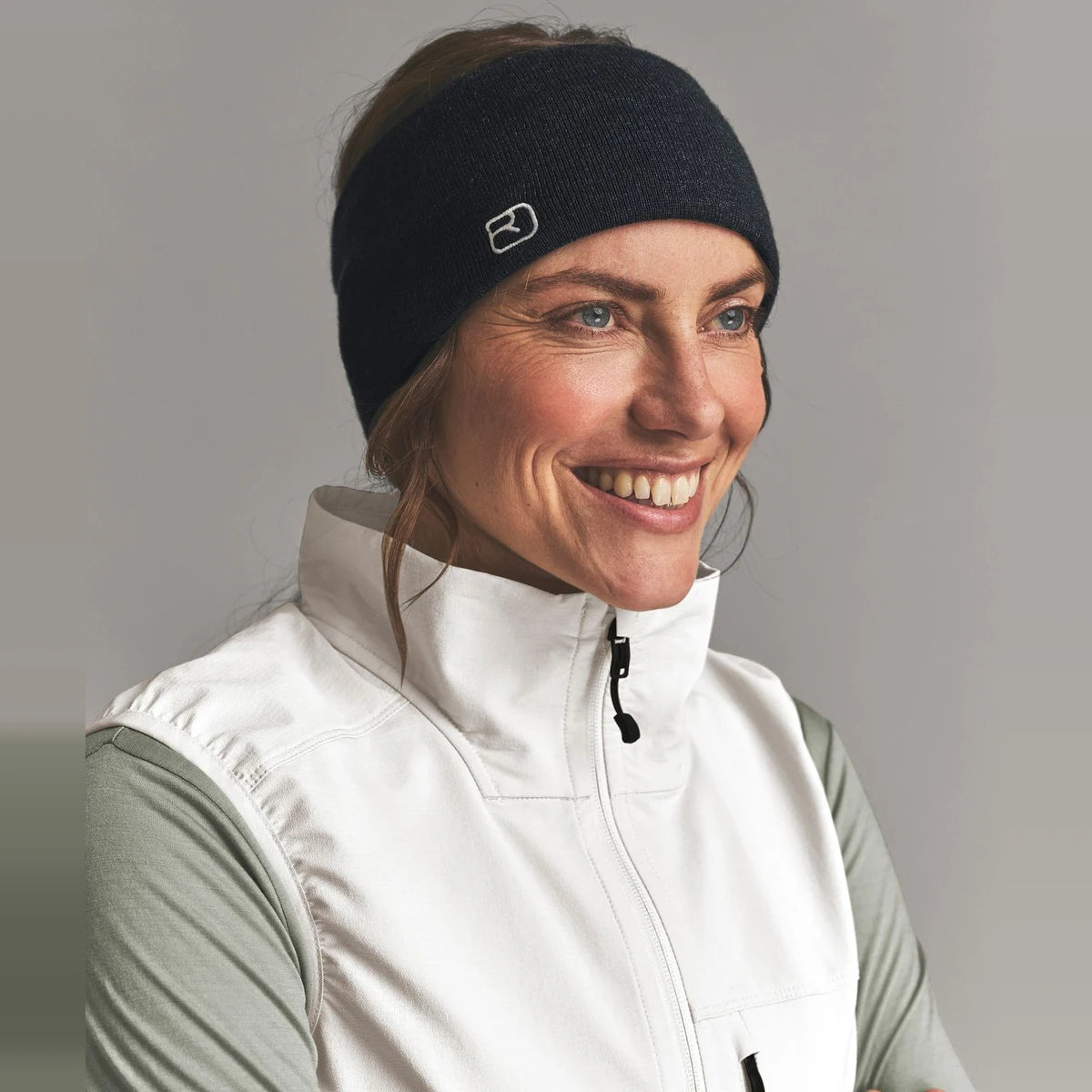 Ortovox Wonderwool Headband Black Raven Blend, view 4
