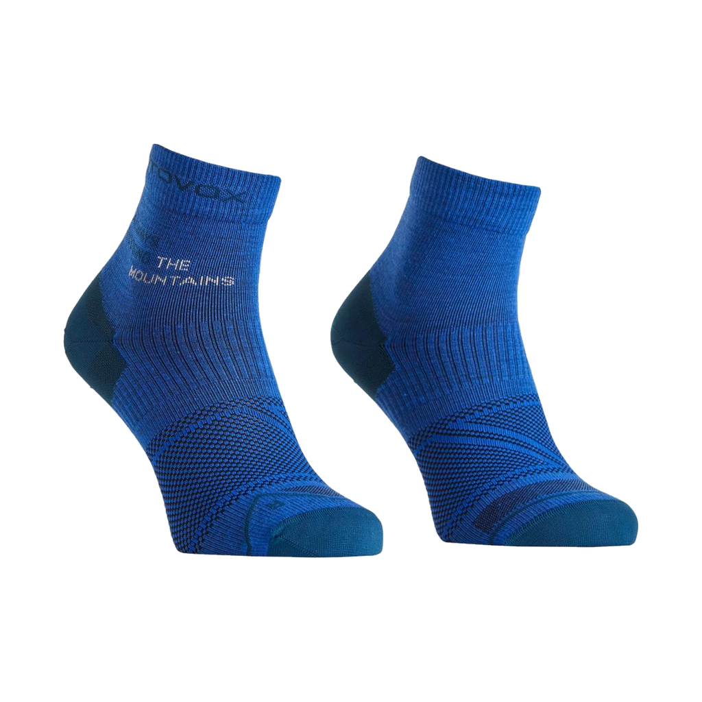 Alpine Light Quarter Socks Blue – Leichte Merino-Socken für schnelle Bergtouren