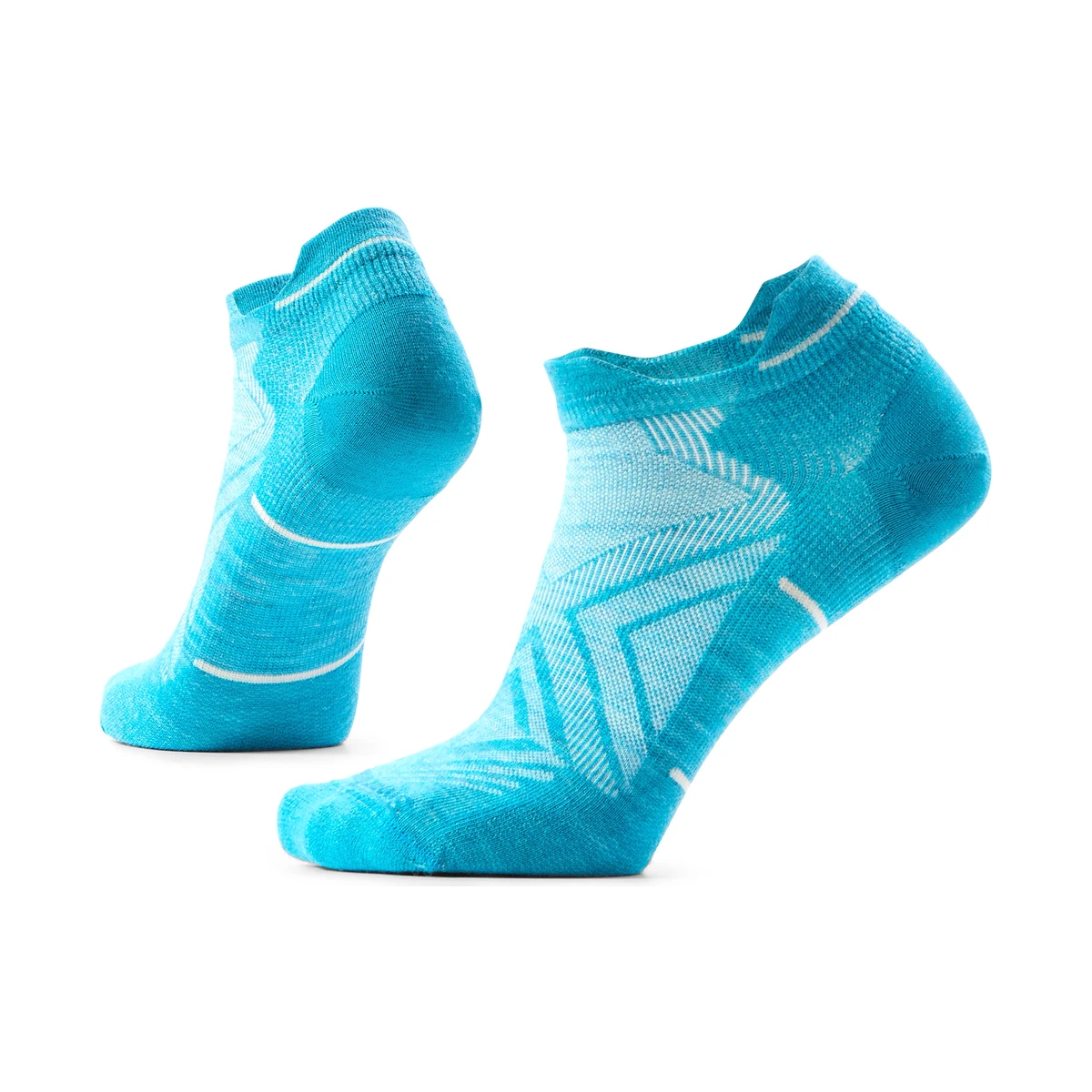 Smartwool Run Zero Cushion Low Ankle W Turquoise, lightweight women's running socks for running and training