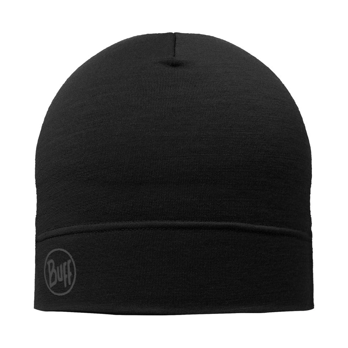 Buff Merino Lightweight Beanie Black/Black