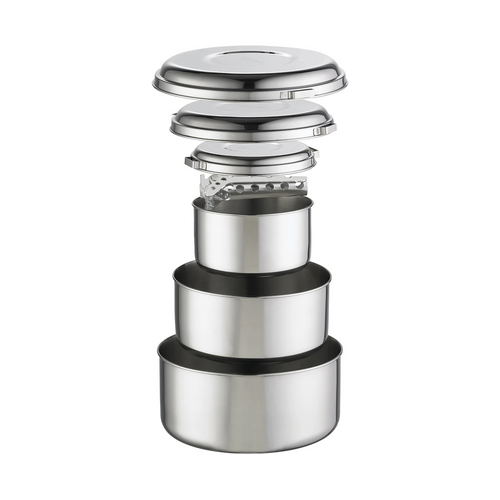 MSR Alpine 4 Pot Set Grey, set pentole resistente per trekking e campeggio in gruppo