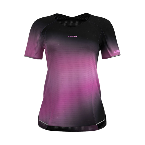 Crazy Idea Shirt Light Up W Pink, leichtes Damen-Shirt für Bergsport und Freizeit