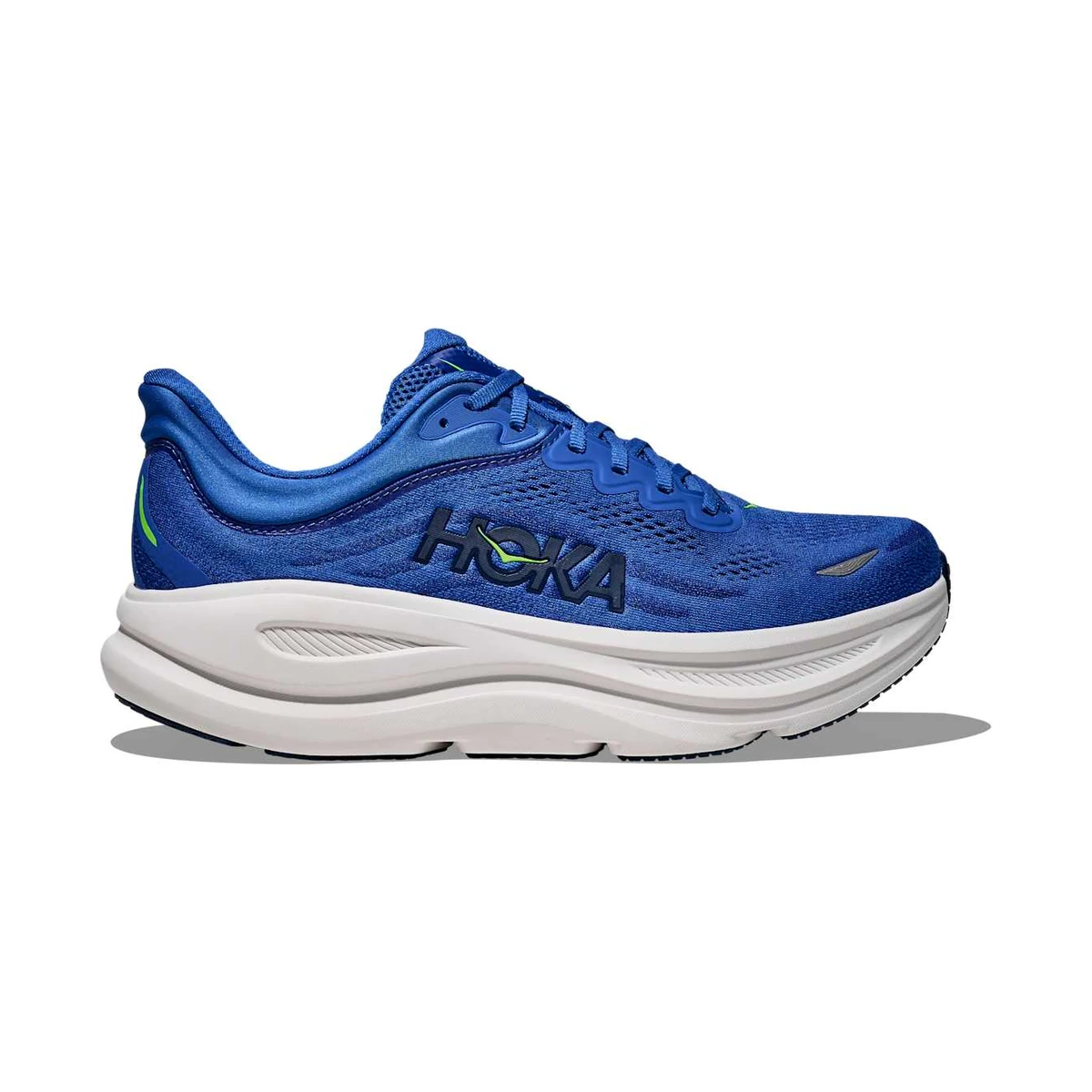 HOKA Bondi 9 Blue, maximal gedämpfter Laufschuh für Straße und lange Distanzen