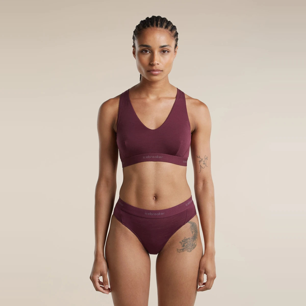 Icebreaker 125 Cool Lite Sprite Racerback W DK Berry
