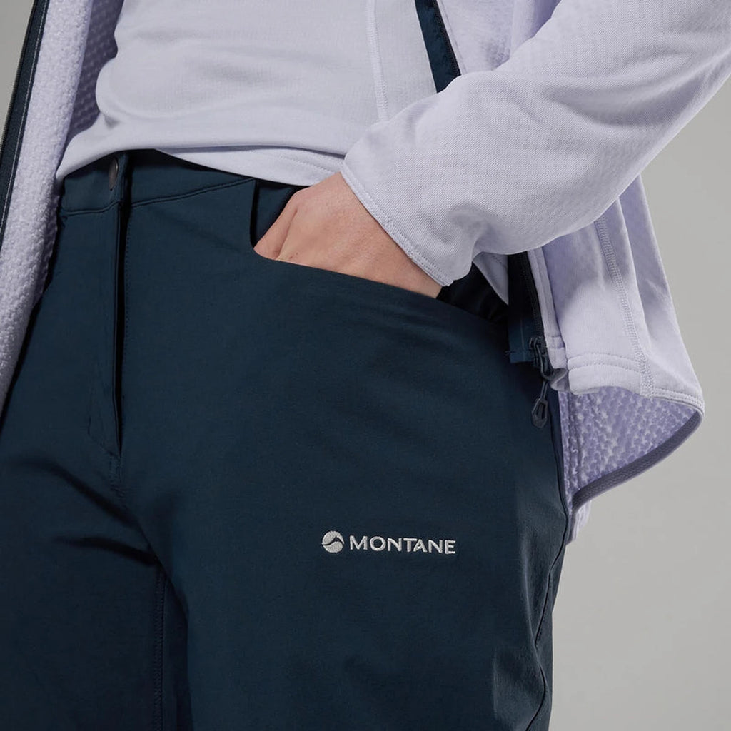 Montane Mossa Pant W Blue, pantaloni leggeri da donna per montagna e trekking, vista 2