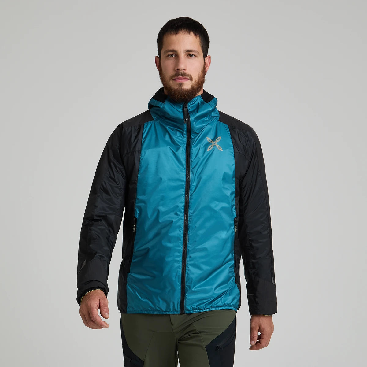 Montura Skisky Evo Hooded Jacket Steel Blue Sunny Lime, view 2