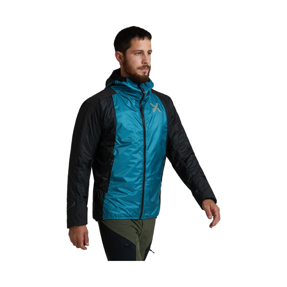 Montura Skisky Evo Hooded Jacket Steel Blue Sunny Lime, view 4