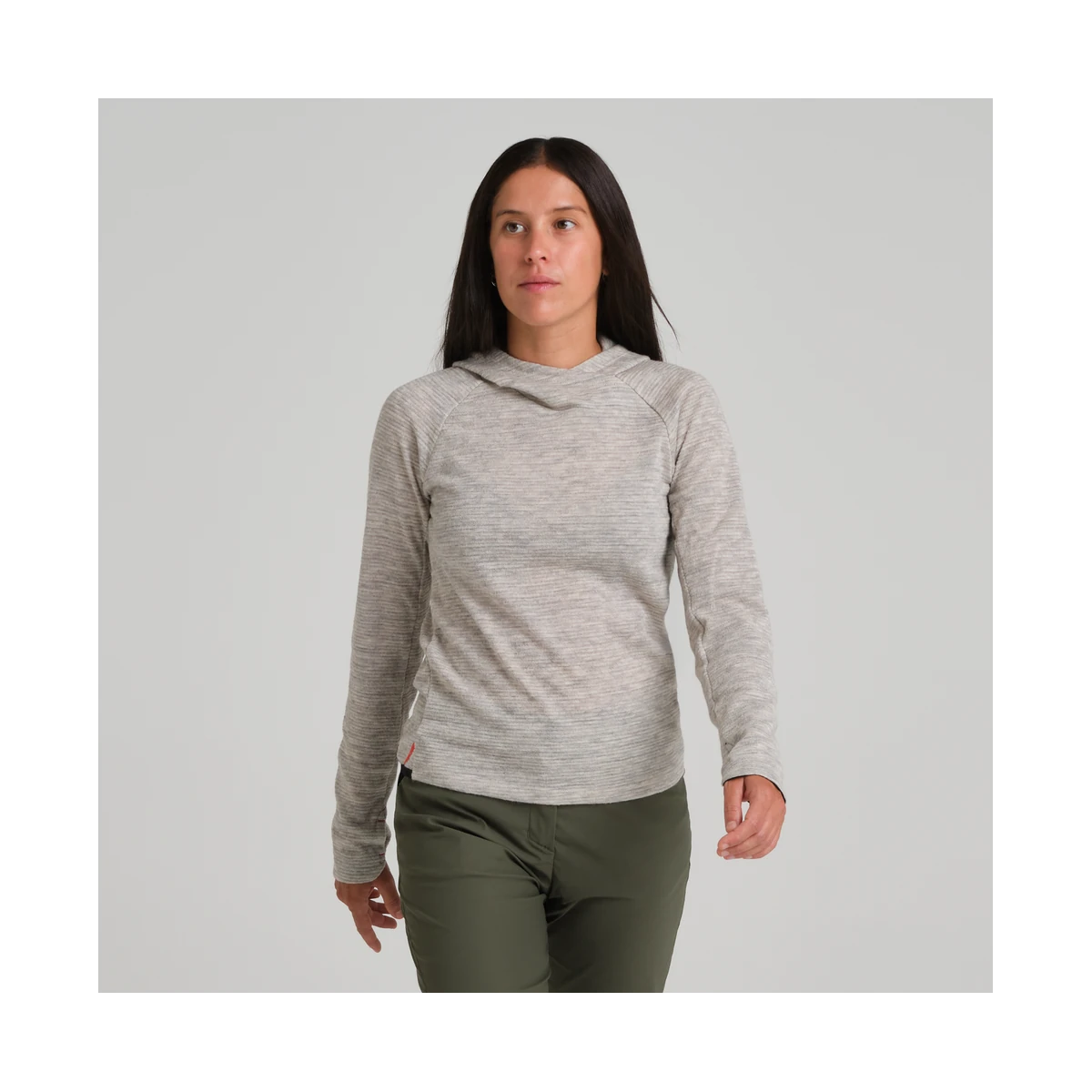 Montura Versante Merino Hooded L/S Tee W Oxford Tan, view 2