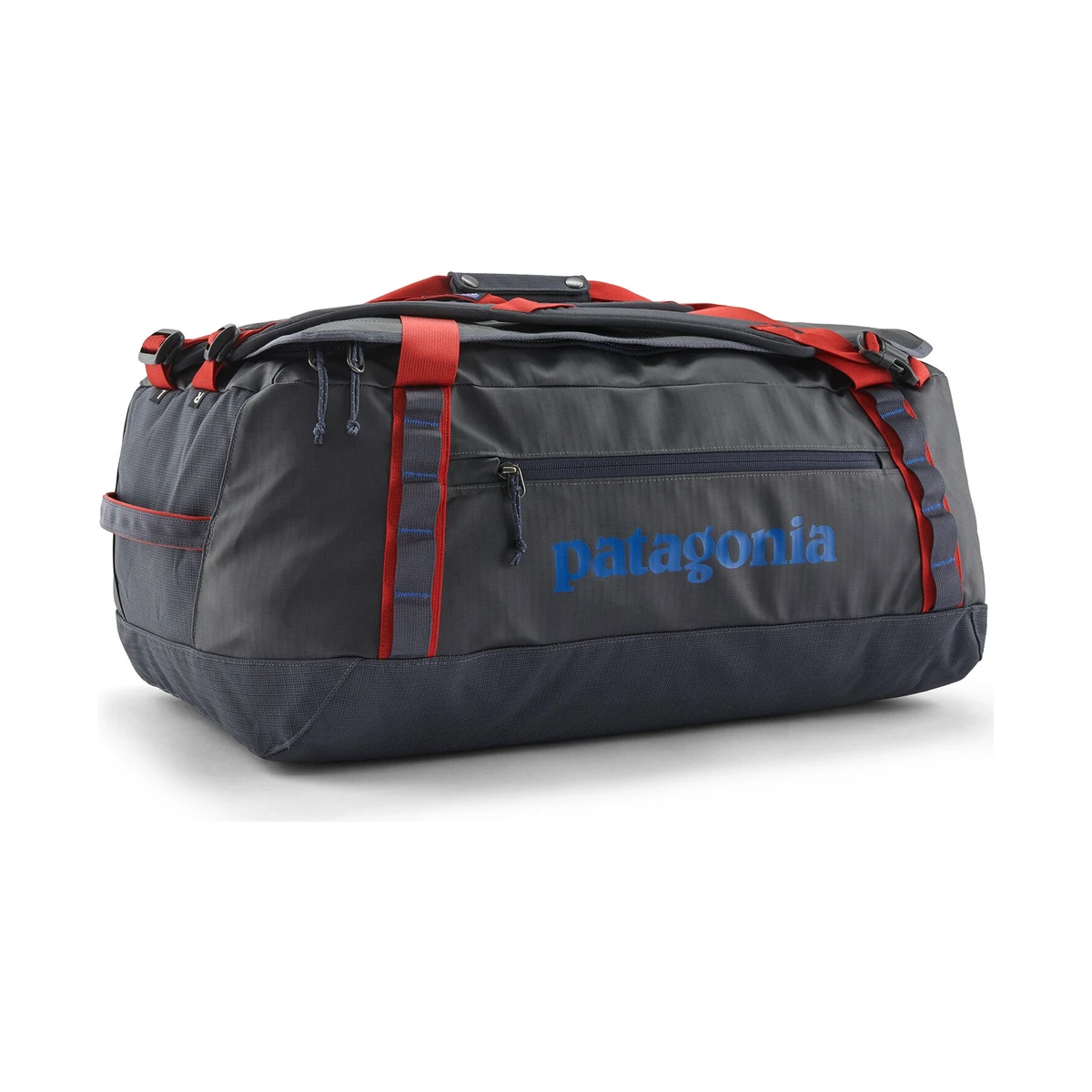 Patagonia Black Hole Duffel 55 Smolder Blue w/Amanita Red