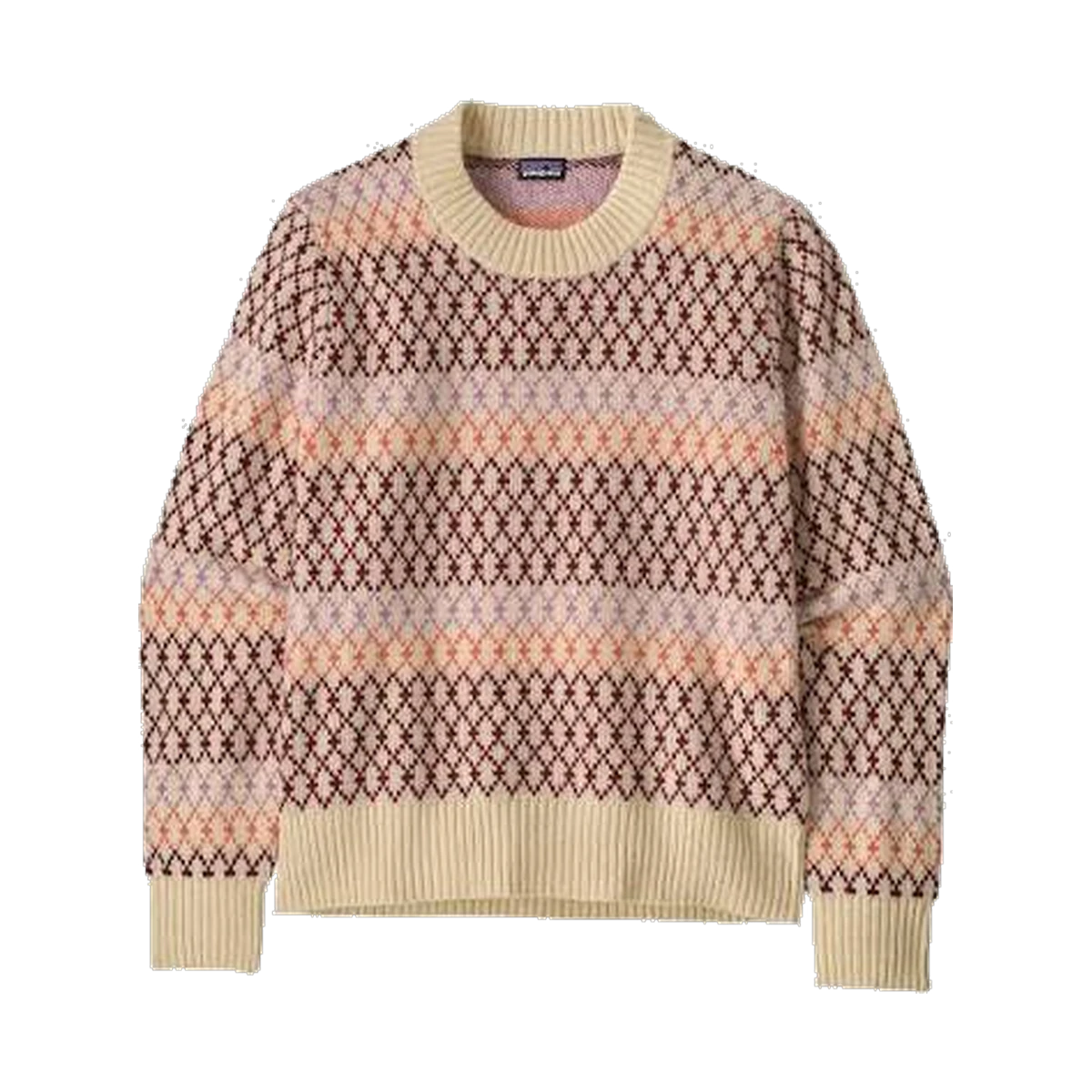 Recycled Wool-Blend Crewneck Sweater W Dappled: Den Brown