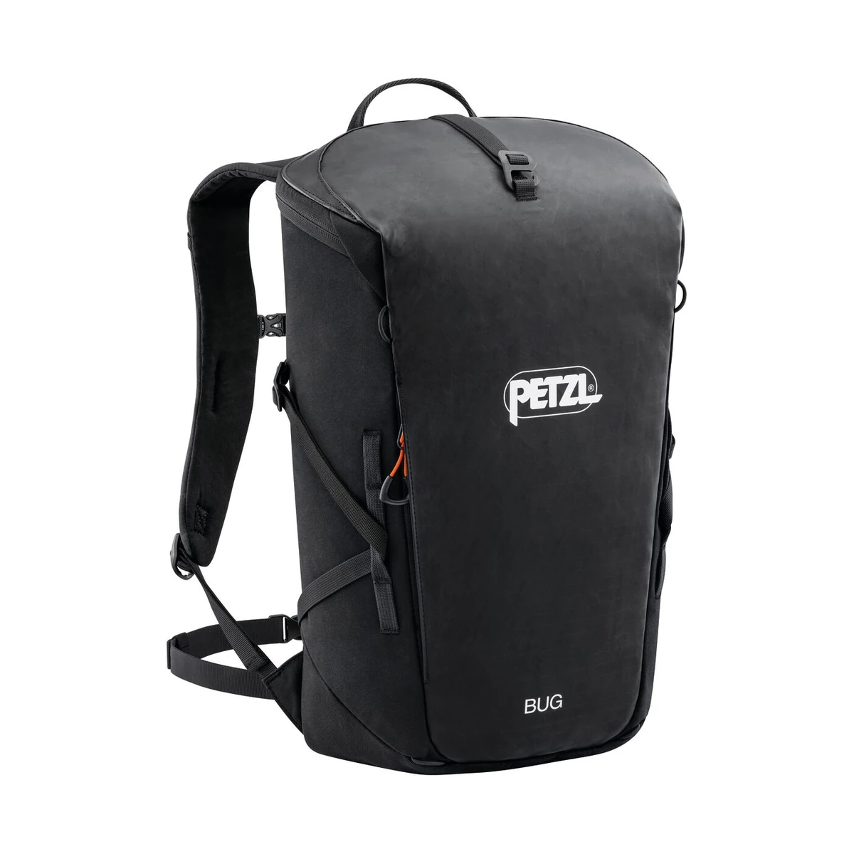 Petzl Bug Black, zaino da arrampicata robusto per palestra, roccia e uso quotidiano