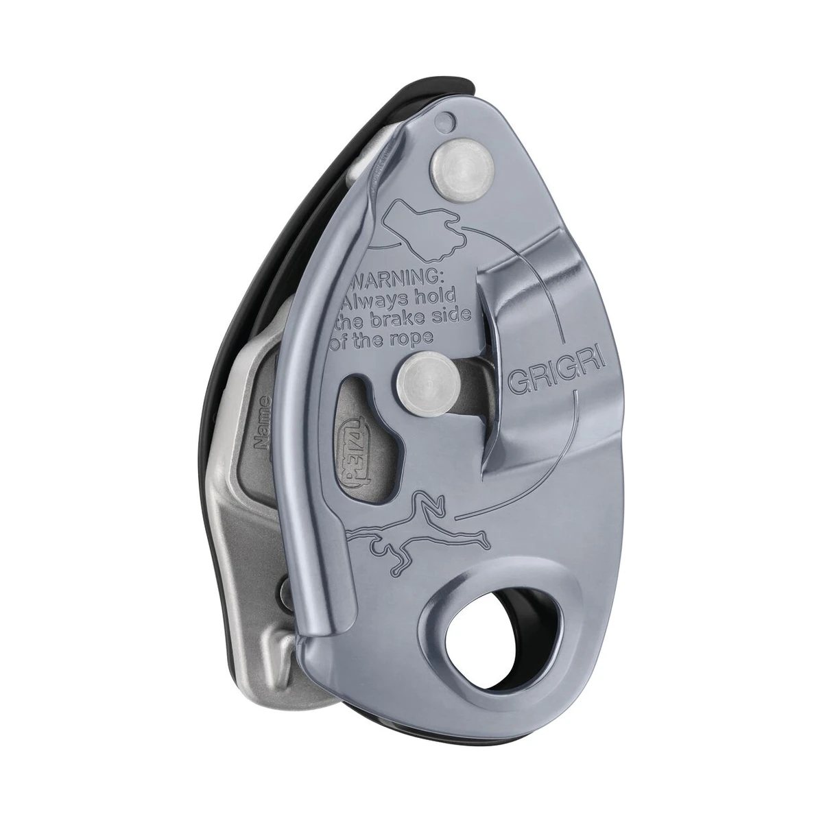 Petzl Grigri Grey, Sicherungsgerät mit Bremsunterstützung für Klettern und Halle