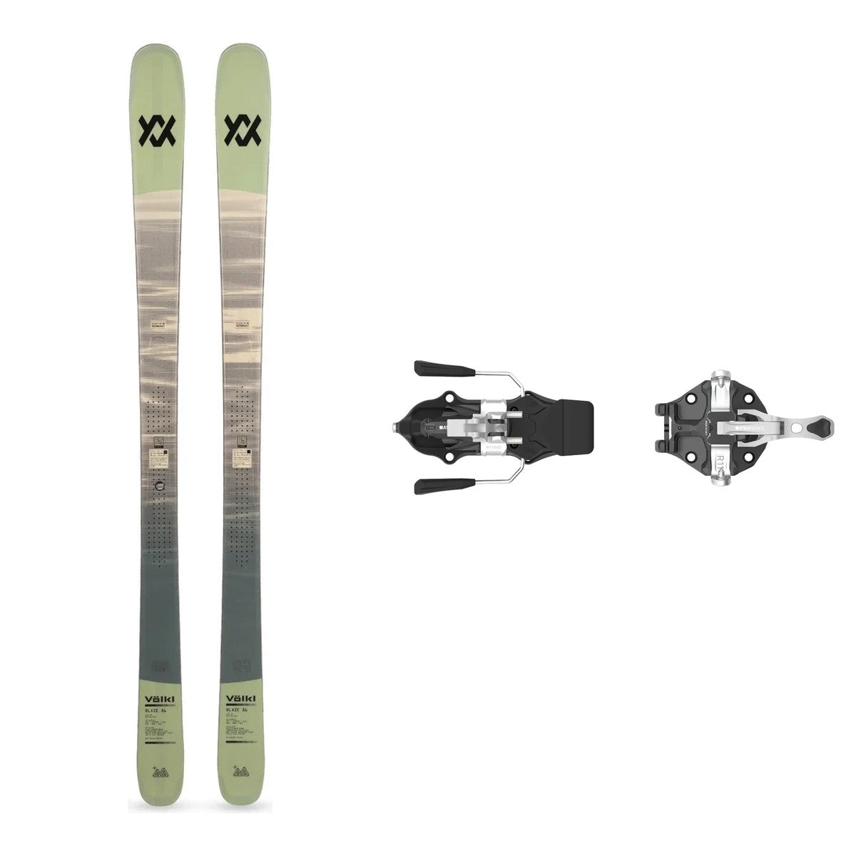Set: Völkl Blaze 86 Grey + ATK Raider 11 Evo