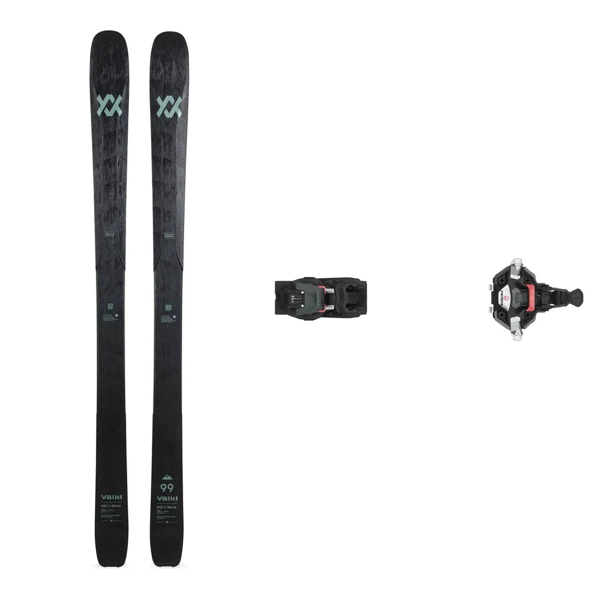 Set: Völkl Rise 99 V-Werks Black + Fritschi Xenic 10